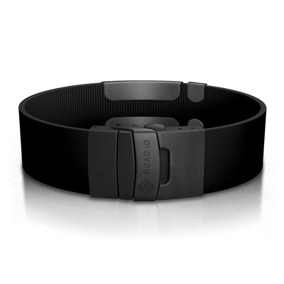 Medical ID Elite Silicone Clasp 19mm Graphite ID  - ROAD iD