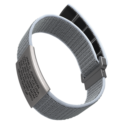 Wrist ID Sport Nylon Loop 19mm Slate ID Hazy - ROAD iD