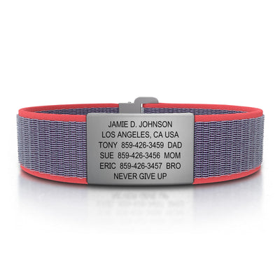 Wrist ID Sport Nylon Loop 19mm Slate ID  - ROAD iD
