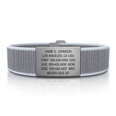 Wrist ID Sport Nylon Loop 19mm Slate ID  - ROAD iD