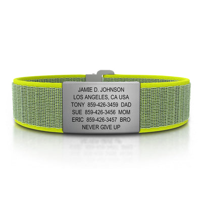 Wrist ID Sport Nylon Loop 19mm Slate ID  - ROAD iD