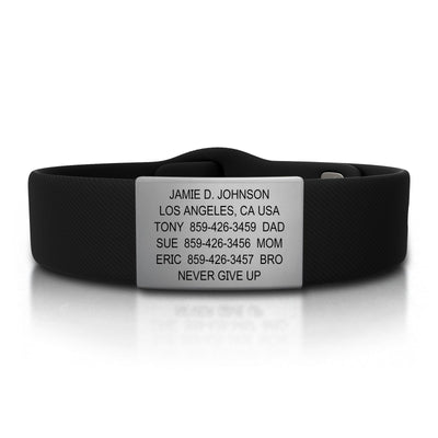 Wrist ID Sport Pin-Tuck 19mm Slate ID  - ROAD iD