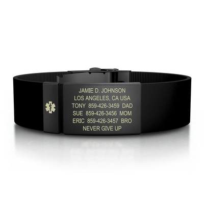 Wrist ID Silicone Clasp Medical ID 19mm - ROAD iD