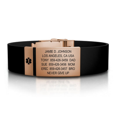 Wrist ID Silicone Clasp Medical ID 19mm - ROAD iD