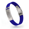 Medical ID Elite Silicone Clasp 13mm Slate ID Blue-Slate - ROAD iD