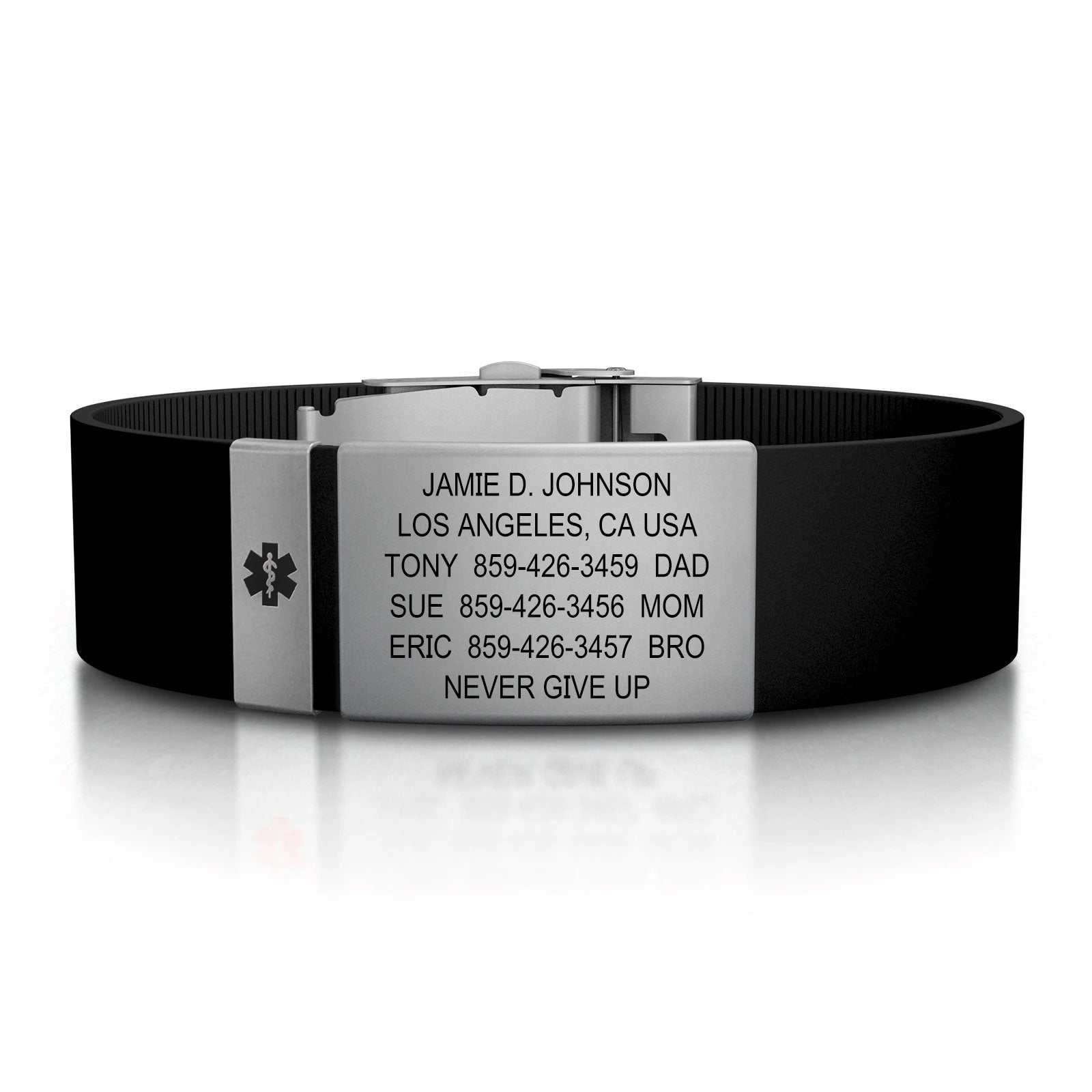 Medical Identification Wrist Bracelet with Clasp  Road iD  ROAD iD