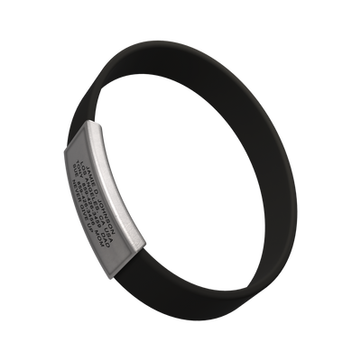 Wrist ID Stretch 13mm Rugged ID Black - ROAD iD