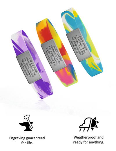 Wrist ID Stretch 13mm Rugged ID Swirl Pack - ROAD iD