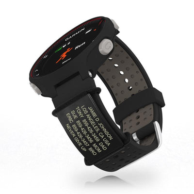 Sidekick Medical ID for Fitbit + Garmin ID Graphite - ROAD iD