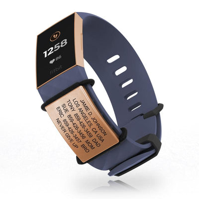 Sidekick Medical ID for Fitbit + Garmin ID Rose Gold - ROAD iD