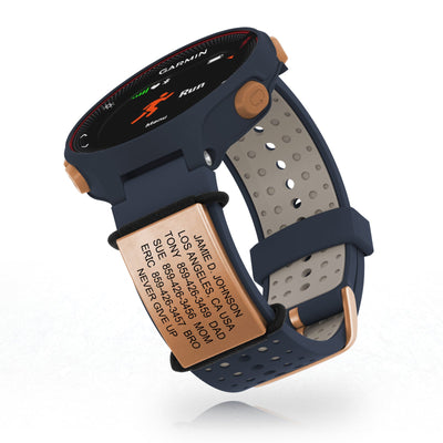 Sidekick Medical ID for Fitbit + Garmin ID Rose Gold - ROAD iD