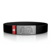 Medical ID Stretch 13mm Rugged ID Black-Ember - ROAD iD