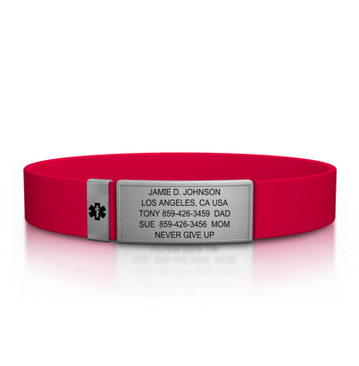 Medical ID Stretch 13mm Rugged ID  - ROAD iD