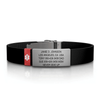 Medical ID Elite Silicone Clasp 13mm Slate ID  - ROAD iD