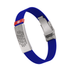 Medical ID Elite Silicone Clasp 13mm Slate ID Blue-Ember - ROAD iD