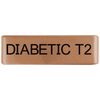 Badge Rose Gold 19mm Badge Diabetic Type 2 - ROAD iD