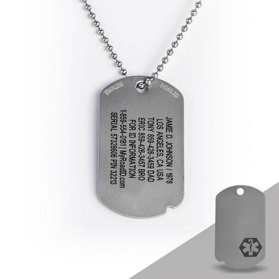 Medical Dog Tag ID ID  - ROAD iD