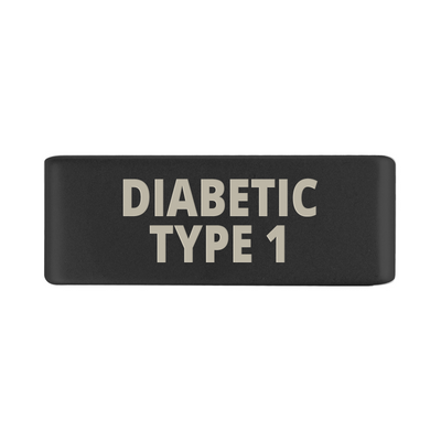 Badge Graphite 13mm Badge Diabetic T1 - ROAD iD
