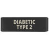 Badge Graphite 19mm Badge Diabetic T2 - ROAD iD