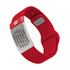 Medical ID Sport Pin-Tuck 19mm Slate ID Red-Ember - ROAD iD