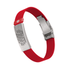 Medical ID Elite Silicone Clasp 13mm Slate ID Red-Ember - ROAD iD