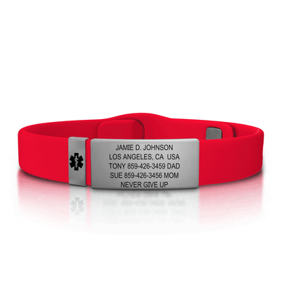 Medical ID Sport Pin-Tuck 13mm Slate ID  - ROAD iD