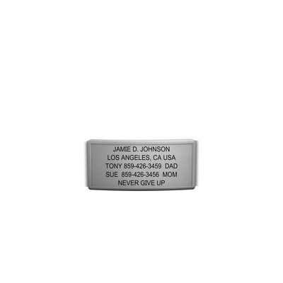 Wrist ID Stretch 13mm Slate Rugged Replacement Faceplate ID  - ROAD iD