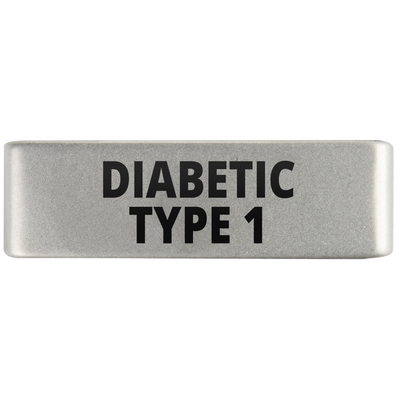 Badge Slate 19mm Badge Diabetic Type 1 - ROAD iD