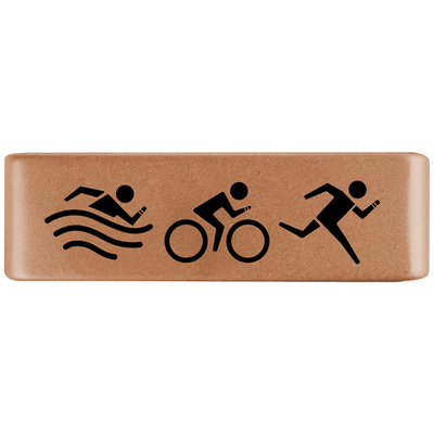 Badge Rose Gold 19mm Badge Tri Icons - ROAD iD
